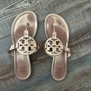 Tory Burch Miller gold sandals